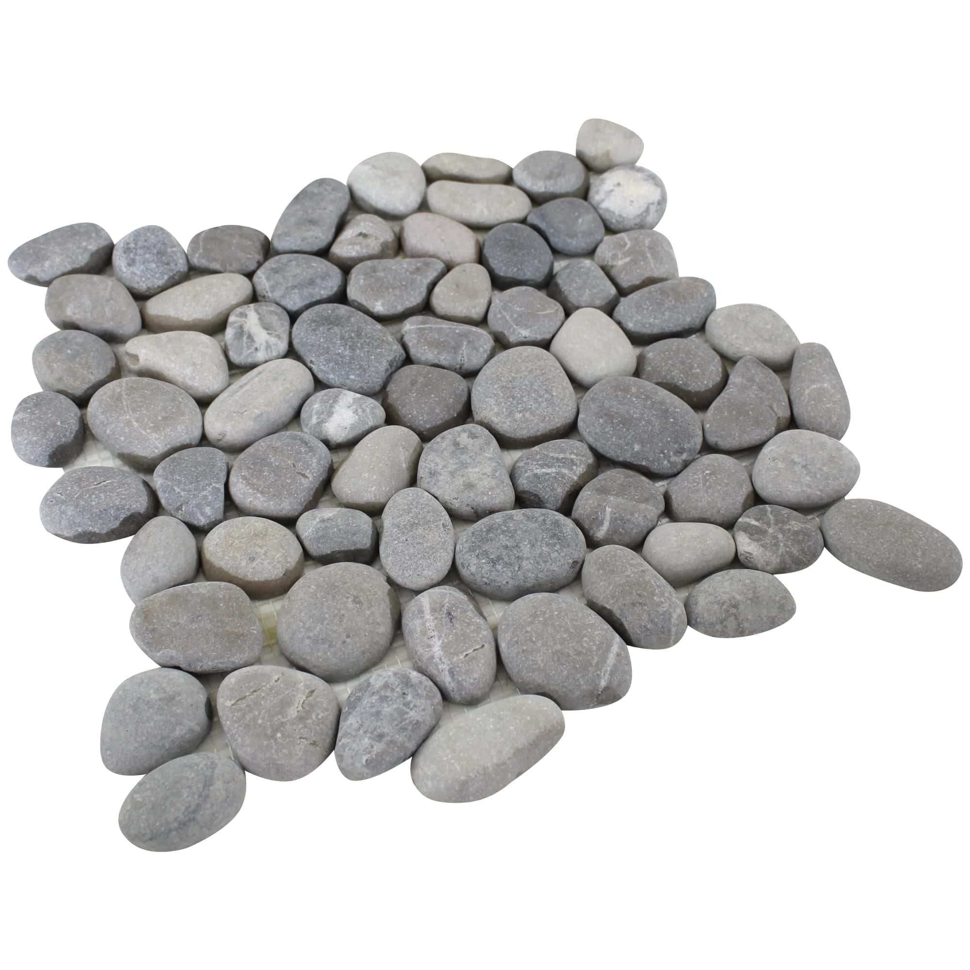 Gray pebble tile